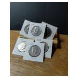 6 COLLCTABLE KENNEDY HALF DOLLARSWITH KEY DATES