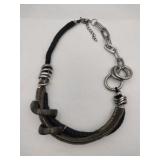 Italian statement piece necklace Brown/ silver