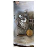 Metal and glass decorative home decor small bike