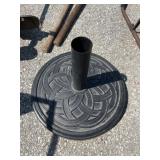Weighted outdoor umbrella stand