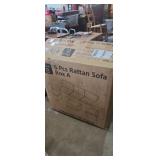 Box b of  6 pc rattan sofa not full set