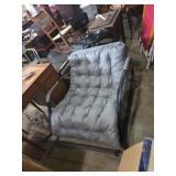 Wide rocker chair with cushion