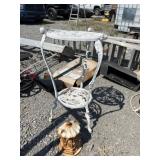 cast aluminumtwo-tier plant stand 28 inches