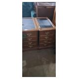 Matching side tables with magazine holders and