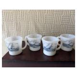 Four Glassbake 24 ounce Currier and Ireï¿½s coffee