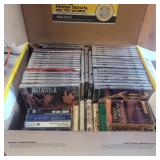 Assorted cds and tapes