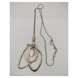 Gold tone multi-circle Stone necklace