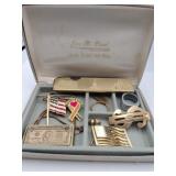 Men's jewelry box with money clips comb ring