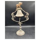 Cast iron tabletop moose dinner bell 18'