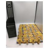 Metal ammo box w/ 20 gauge  125 shells