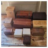 Assorted wood boxes
