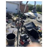 7 foot outdoor electric metal floor lamp with a