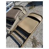 4 padded seat, and 2 non-padded seat metal ,