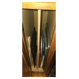 Baking sheets cutting boards , pizza cans and