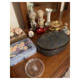 Trinket Boxes, Figurines, Cardinal, Shell Art &