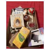 Miniature six ring binder, flip-flop jewelry box,
