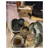 Collection of pottery, serving items and other