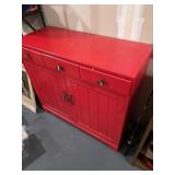 vibrant red wooden sideboard cabinet 36ï¿½ x 15ï¿½ x