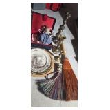 Decorative,  commemorative plates. Candle sticks
