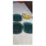 Decorative plastic flower candle holder,8  blue