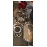 Large assortment of silver plated decorative