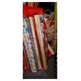 Wrapping paper , gift bags and Christmas lights