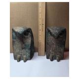 Noguchi Style MCM Brutilist Owl Iron Bookends