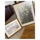 framed print of watercolor painting featuring