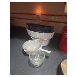 Corning ware baking dishes ,clear glass pestel
