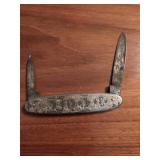 2 1/2" Solingen Double Blade Engraved Pocket