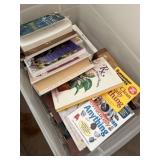 Variety of books in a tote