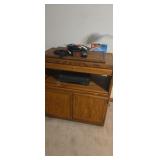 Tv /microwave stand with vcr and storage