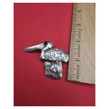 Silver Bird Brooch/Pendant unmarked 11 grams