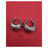 Sterling Triple Layered Earrings marked 925  10