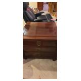 3 drawer wooden square end table