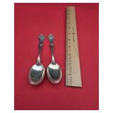 2 Alvin Mfg Sterling Spoons 71 grams