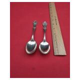 2 Alvin Mfg Sterling Spoons 61 grams