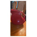 Red fiesta ware pitcher