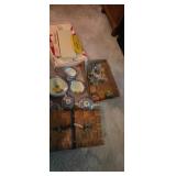 Table decorative fruit,  japan tea set , woven