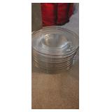 Silver tone rimmed dessert plates  set of 12