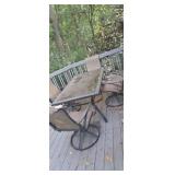 Outdoor patio table with 4 matching chairs