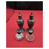 Sterling Weighted and Sterling Topped Salt and