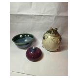 Fat Frog, Bowl and small lamp