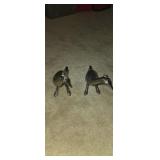 Pheasant, bird, silver plated, figure, salt and