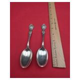 2 Alvin Mfg Sterling Spoons 69 grams