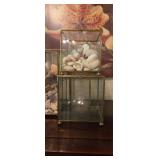 Glass display boxes with sea shells