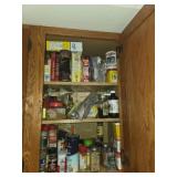 Spice cabinet contents most open and used