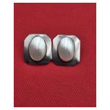 Sterling and Mother of Pearl earrings  7.5 grams