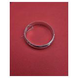 Etched Silver Bangle Bracelet marked 925 15 grams
