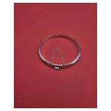 Etched Silver Bangle Bracelet marked 925 7 grams